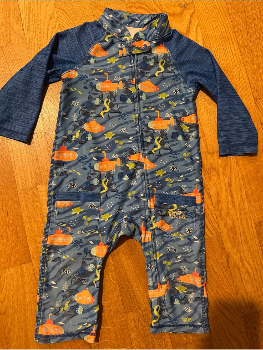 UV Skinz Baby Boy's Sun Swim One Piece Swimsuit UPF 50+ sea creatures 18/24m